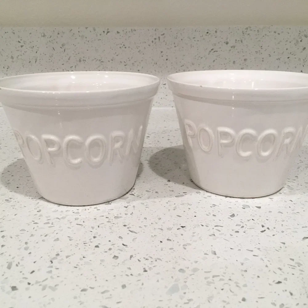 Original 1st Release of Crate & Barrel “Popcorn” Bowls Set of 2 (early 2000s)